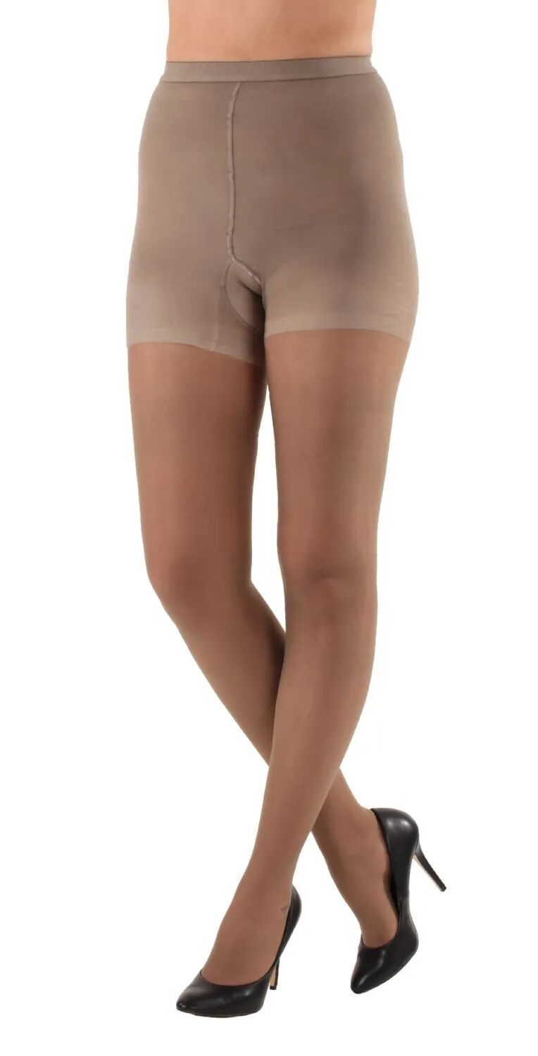 Absolute Support 8-15mmhg Light Support Taupe Queen Plus Women's Sheer Compression Pantyhose - A109T6