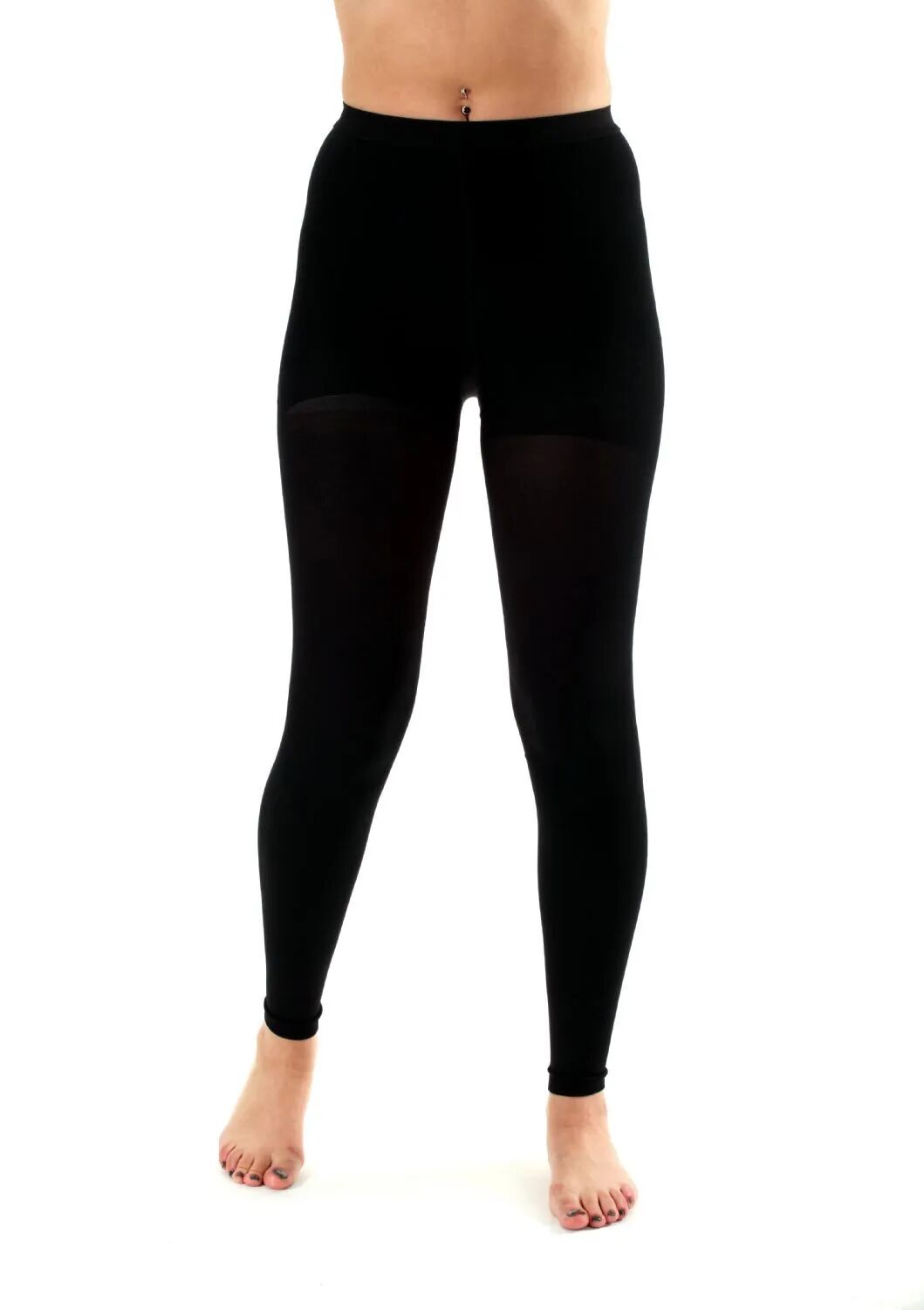Absolute Support 20-30mmHg Firm Support Black Medium Women's Opaque Compression Leggings - A717BL2