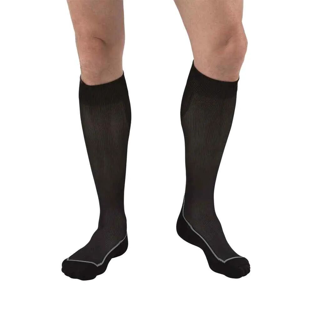 Jobst Sport 20-30 mmHg Firm Support Black Large Closed Toe Men and Women's Knee High - 7529042
