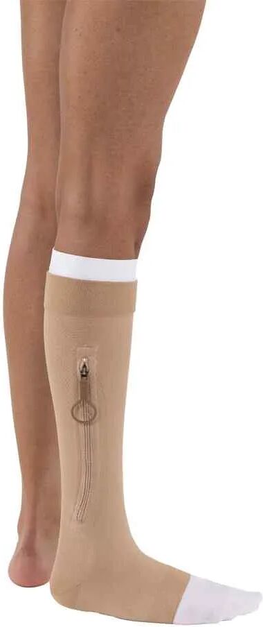 Jobst UlcerCare 40 mmHg Extra Firm Beige 2XL Right Zipper Men and Women's Knee High (Box) - 114524