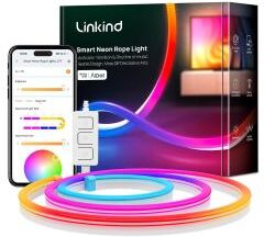 AiDot Linkind RGB-IC Neon Rope Lights with Music Sync - 10 ft