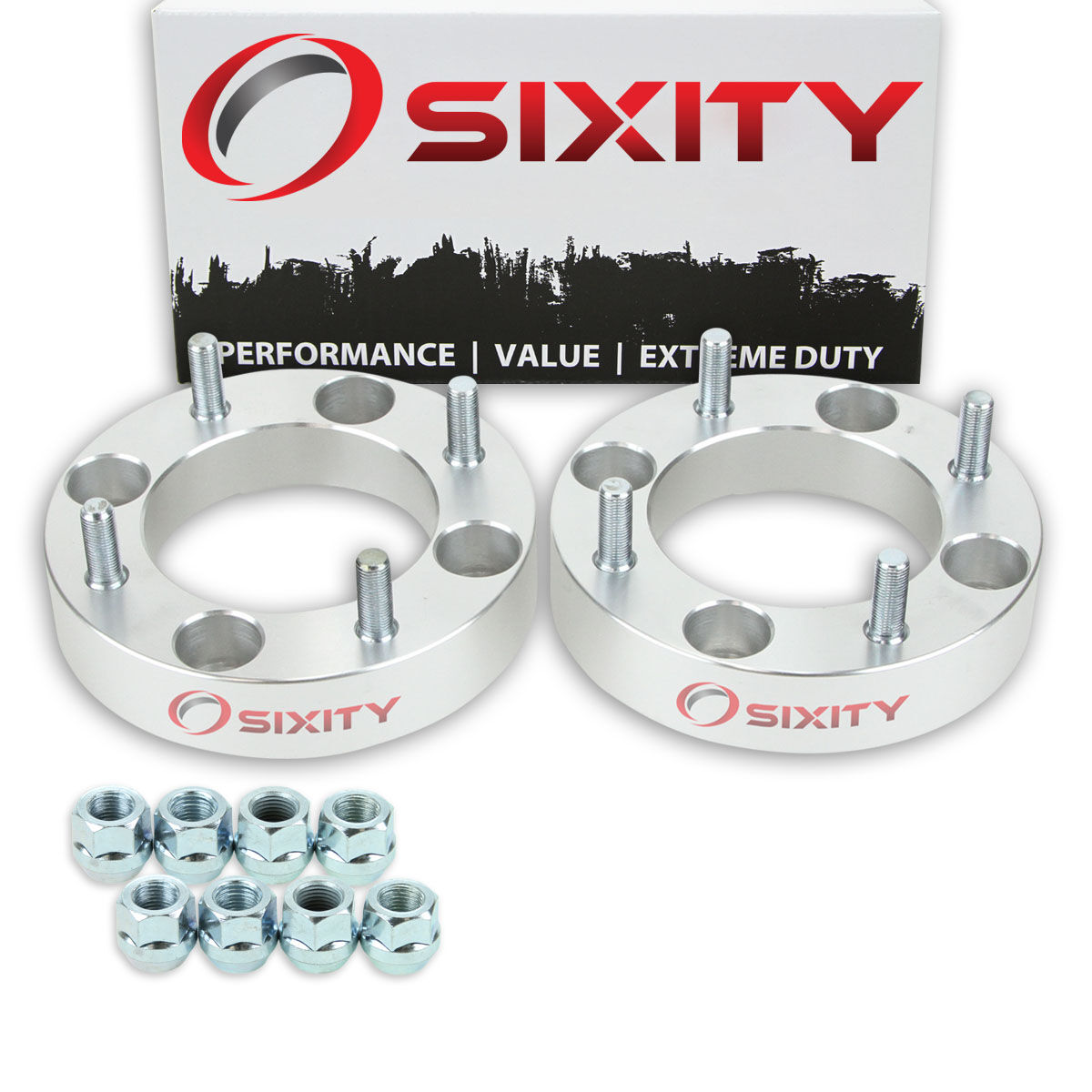 Sixity 2 pc 1.5 Inch Kawasaki Mule 1000 2500 4/137 Rear Wheel Spacers