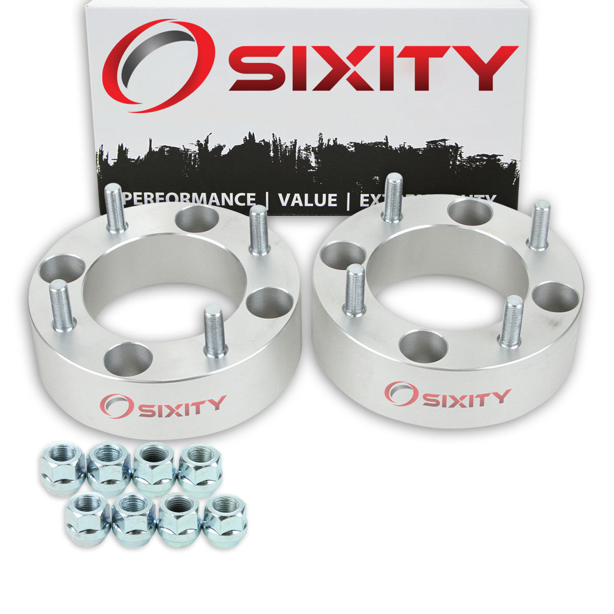 Sixity 2 pc 2 Inch Kawasaki Mule 1000 2500 4/137 Rear Wheel Spacers