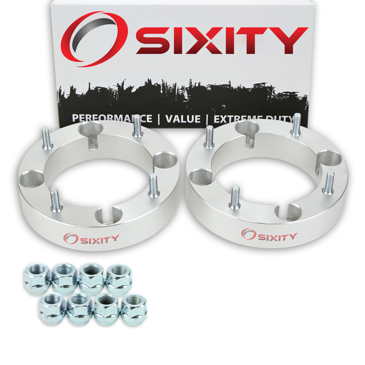 Sixity 2 pc 1.5 Inch Polaris Magnum 400L 4/156 Front Wheel Spacers