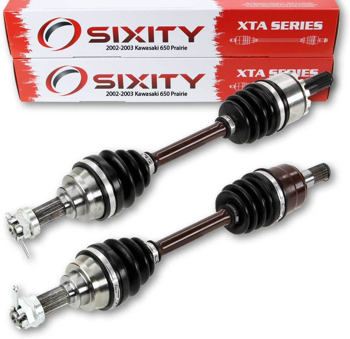 Sixity 2002-2003 Kawasaki 650 Prairie 4X4 Front Left Right Pair XTA ATV Axles