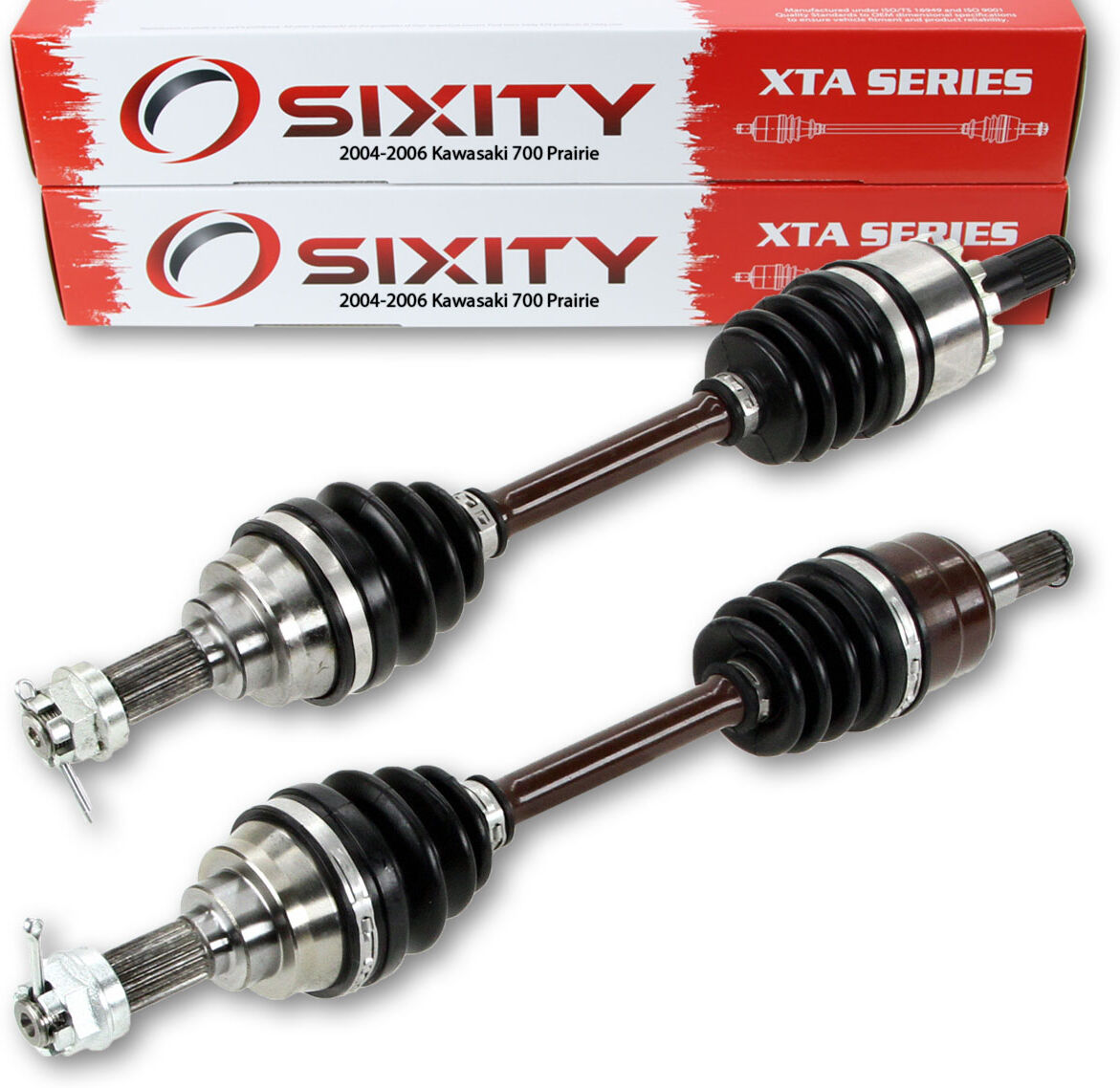 Sixity 2004-2006 Kawasaki 700 Prairie 4X4 Front Left Right XTA ATV Axles - 2005 Pair