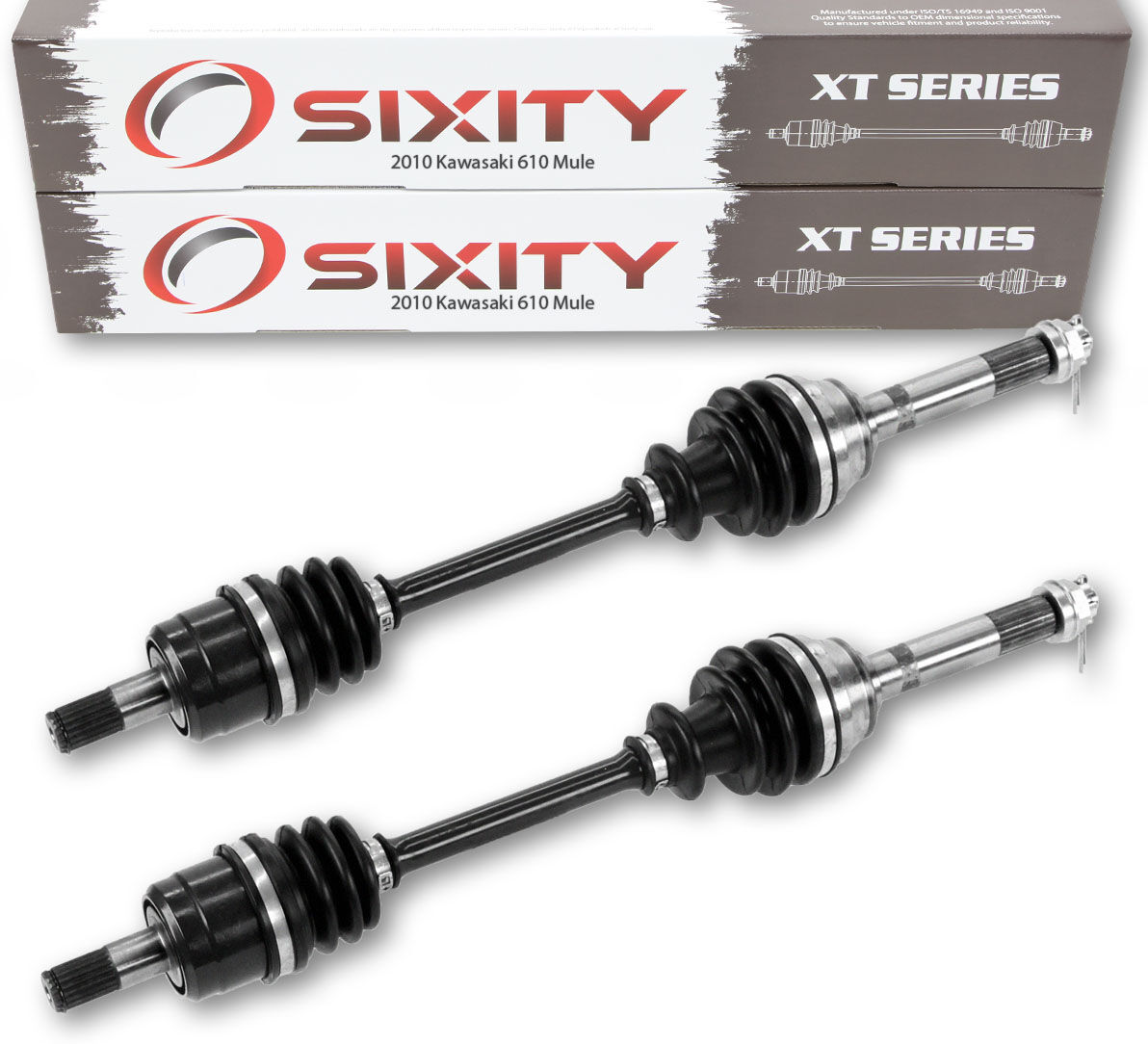 Sixity 2010 Kawasaki 610 Mule 4X4 Front Left Right XT ATV Axles - Pair KAF400DAF XC