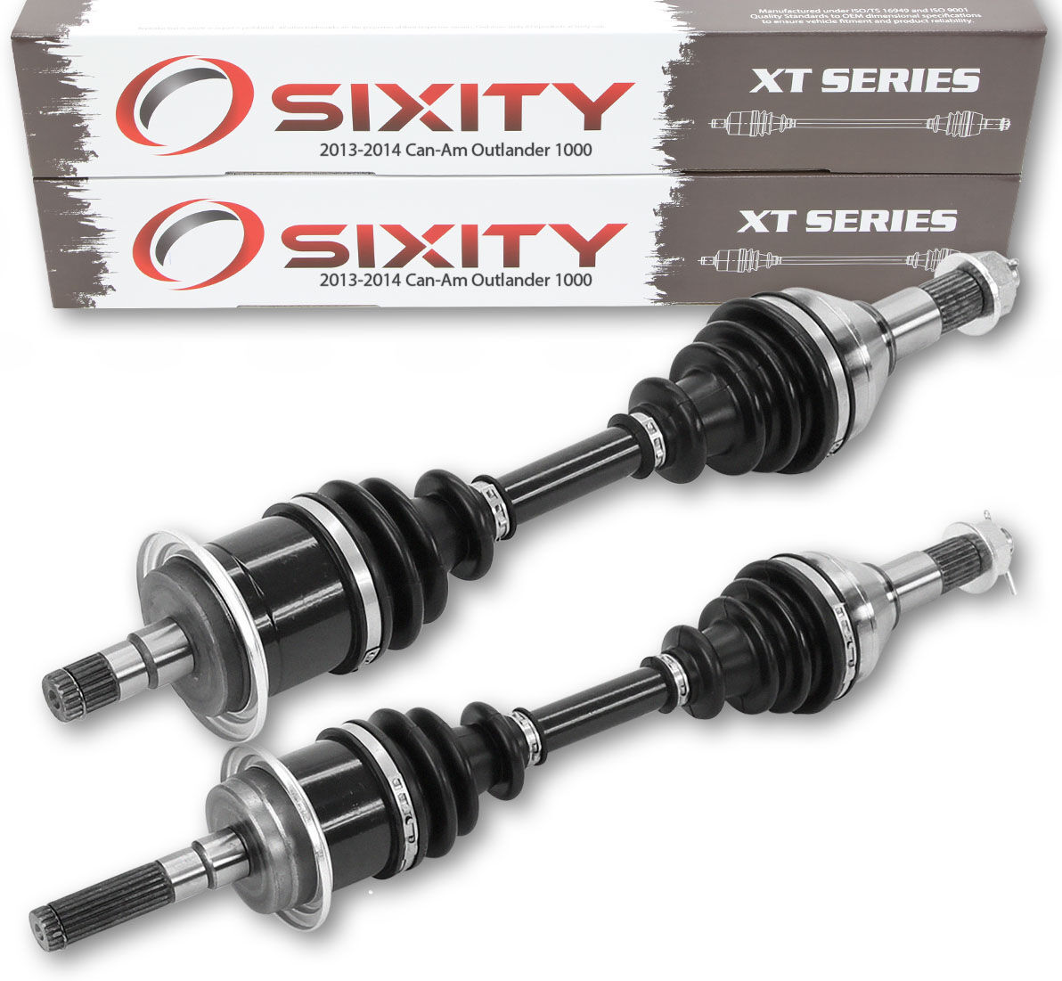 Sixity 2013-2014 Can Am Outlander 1000 4X4 Front Left Right XT ATV Axles - Pair EFI XMR