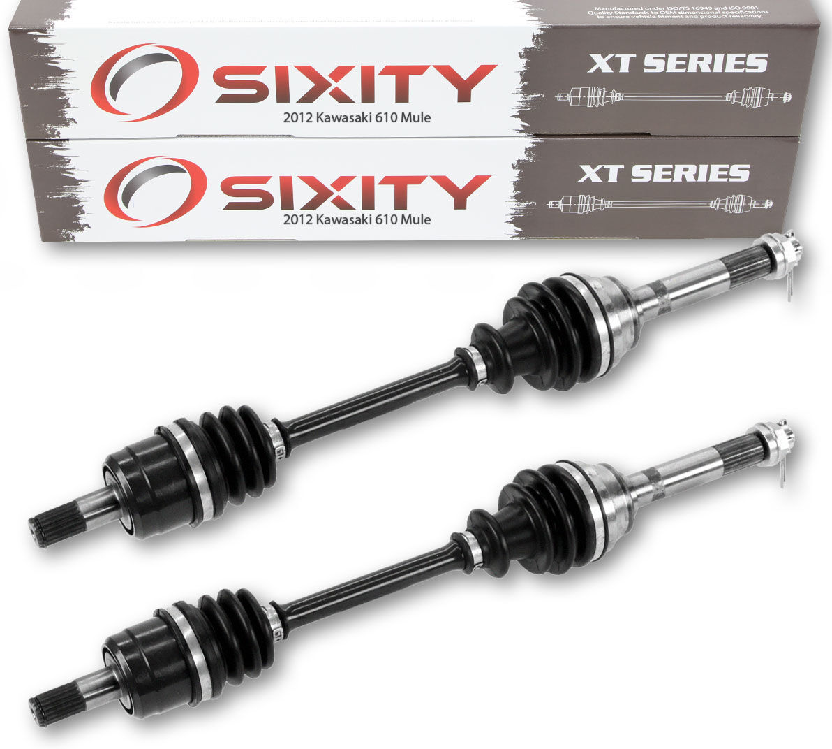 Sixity 2012 Kawasaki 610 Mule 4X4 Front Left Right XT ATV Axles - Pair KAF400DCF XC