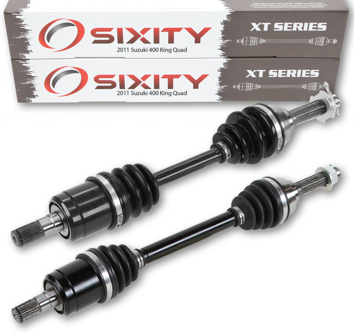 Sixity 2011 Suzuki 400 King Quad 4X4 Front Left Right XT ATV Axles - Pair LT-A400FZL1