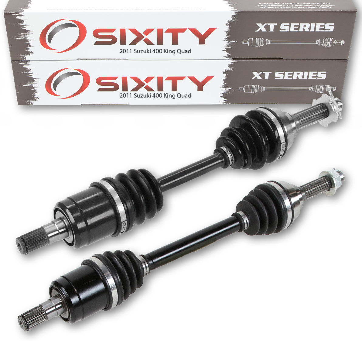 Sixity 2011 Suzuki 400 King Quad 4X4 Front Left Right XT ATV Axles - Pair LT-F400FZL1