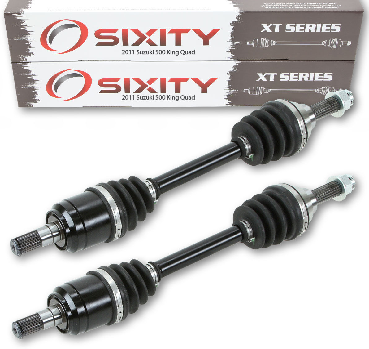 Sixity 2011 Suzuki 500 King Quad 4X4 Front Left Right XT ATV Axles - Pair LT-A500X