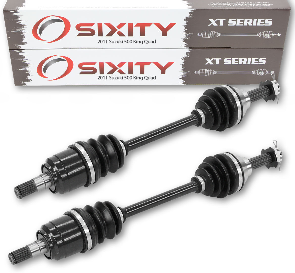 Sixity 2011 Suzuki 500 King Quad 4X4 Front Left Right XT ATV Axles - Pair LT-A500XP