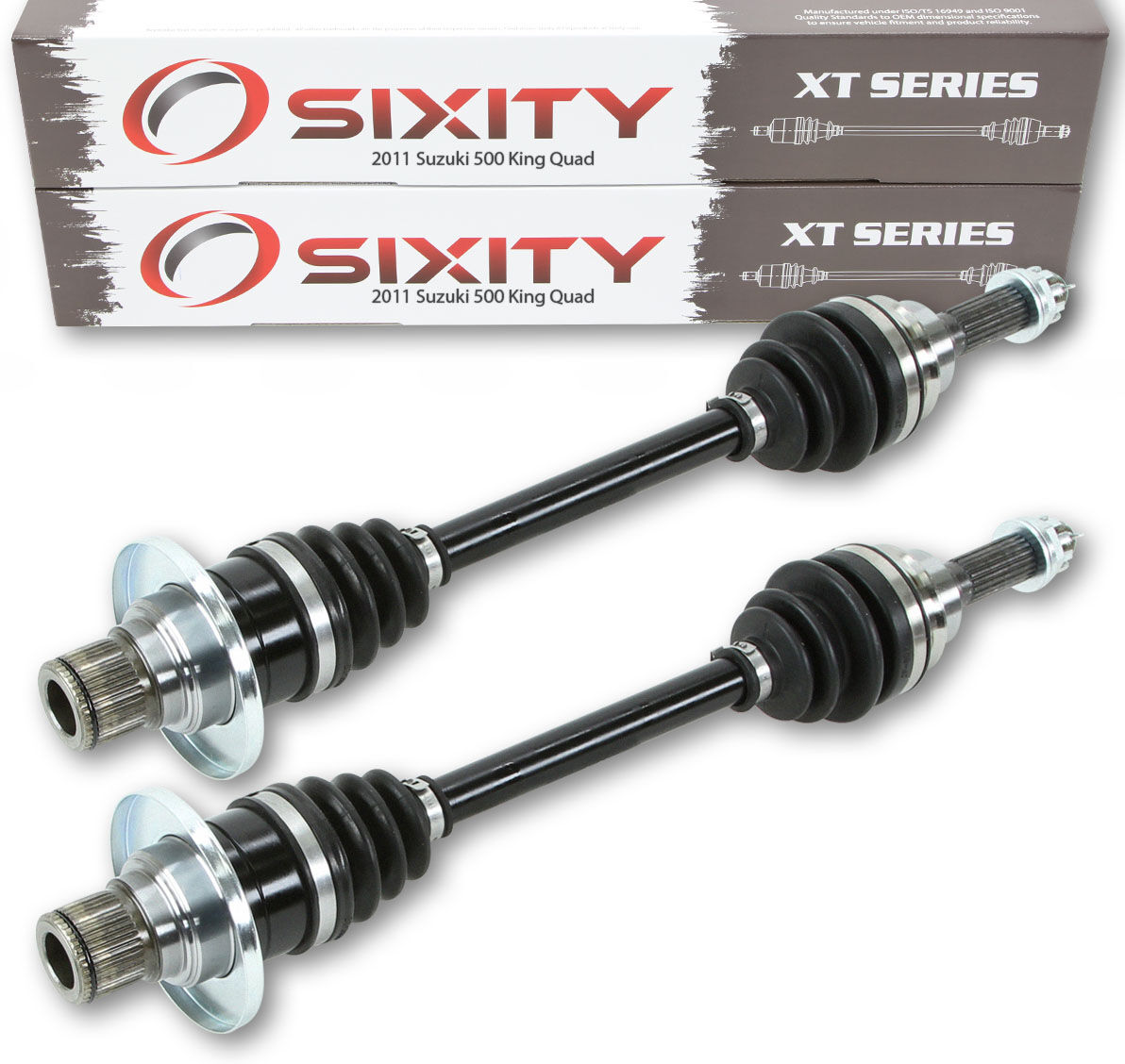 Sixity 2011 Suzuki 500 King Quad 4X4 Rear Left Right XT ATV Axles - Pair LT-A500XZ