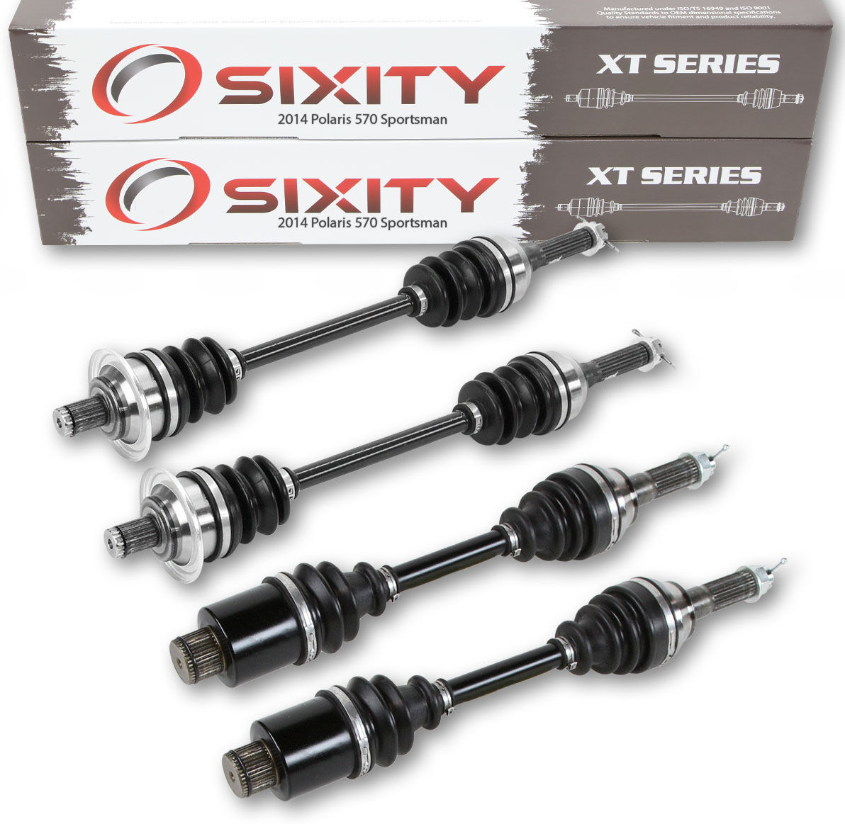 Sixity 2014 Polaris 570 Sportsman 4X4 Front Rear Left Right XT ATV Axles - Four A14MH57FA FJ