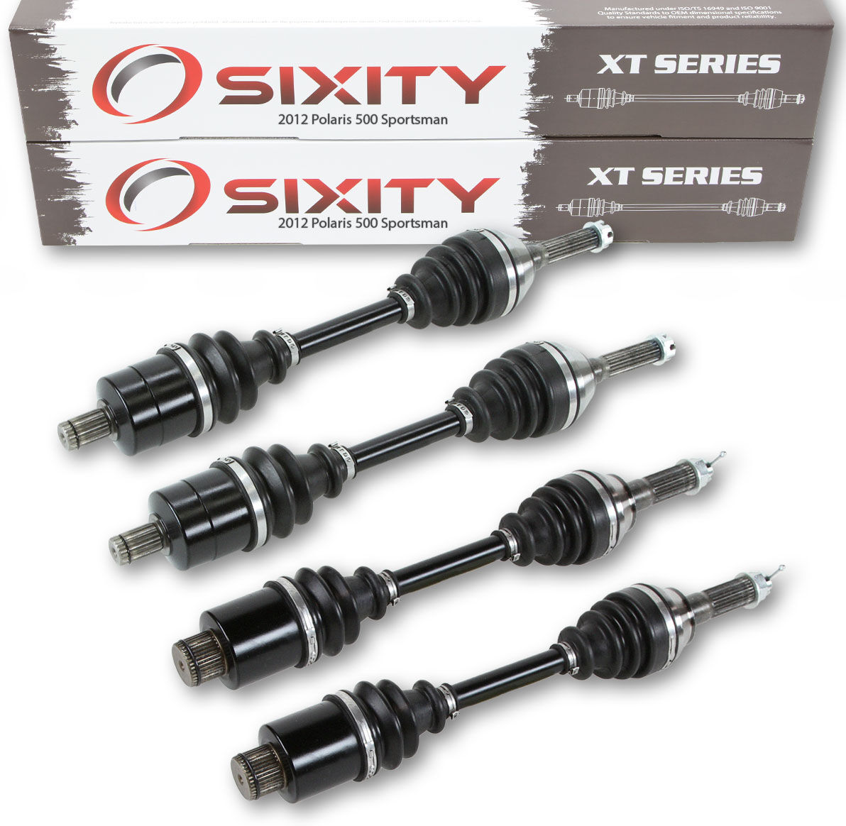 Sixity 2012 Polaris 500 Sportsman 4X4 Front Rear Left Right XT ATV Axles - Four A12MN50ET EX Tractor