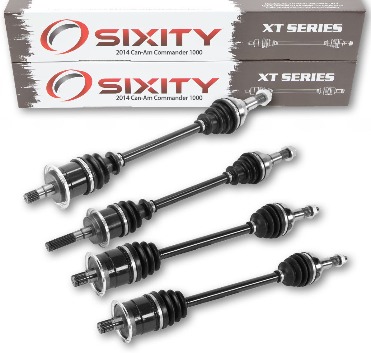 Sixity 2014 Can Am Commander 1000 4X4 Front Rear Left Right XT ATV Axles - Four MAX 1000 DPS XT