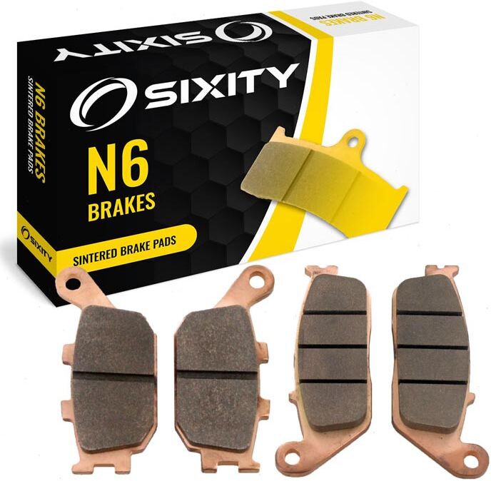 Sixity Front + Rear Sintered Brake Pads 2003-2007 Honda VTX1300S Spoke