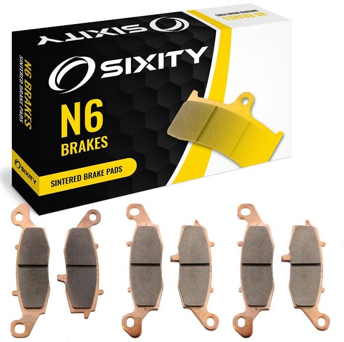 Sixity Front + Rear Sintered Brake Pads 2002-2003 Kawasaki KZ1000C/P Police