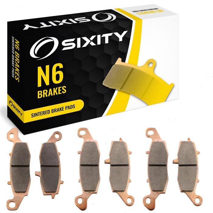 Sixity Front + Rear Sintered Brake Pads 2003-2006 Kawasaki VN1600A Vulcan 1600 Classic