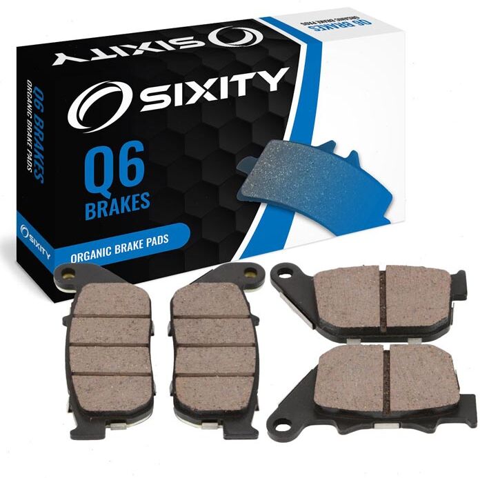 Sixity Front + Rear Organic Brake Pads 2004-2008 Harley Davidson XL883 Sportster