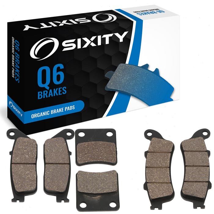 Sixity Front + Rear Organic Brake Pads 2002-2006 Honda FSC600 Silver Wing