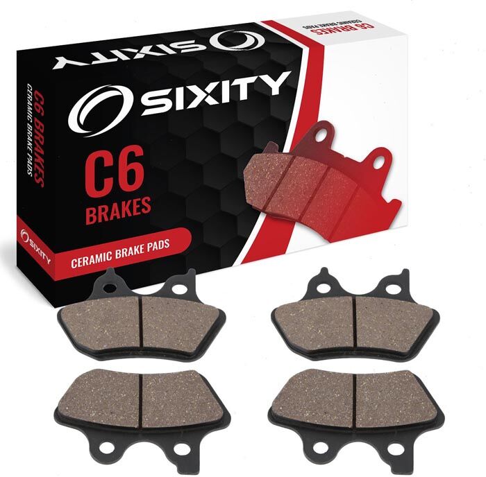 Sixity Front + Rear Ceramic Brake Pads 2004-2005 Harley Davidson FXDWGI Dyna Wide