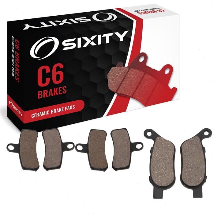 Sixity Front + Rear Ceramic Brake Pads 2014-2015 Harley Davidson Dyna FXDL Low Rider