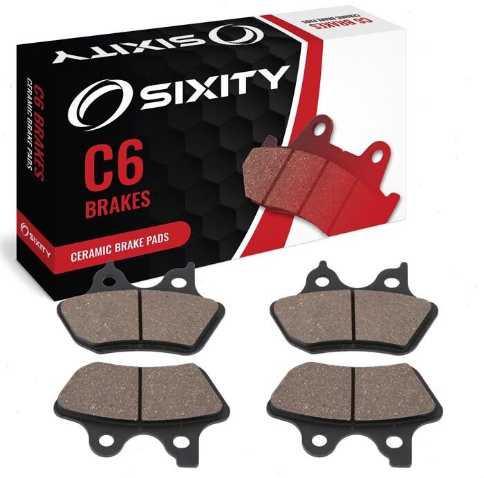 Sixity Front + Rear Ceramic Brake Pads 2005-2006 Harley Davidson FLSTNI Softail Deluxe