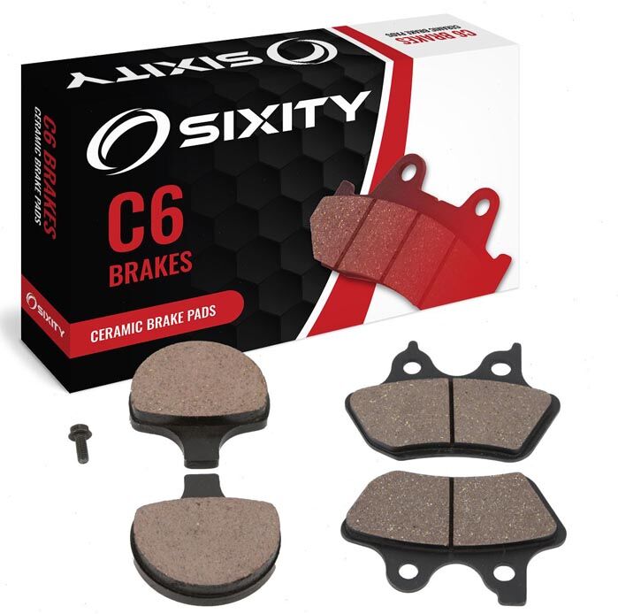 Sixity Front + Rear Ceramic Brake Pads 2007 Harley Davidson FLSTSC Softail Springer