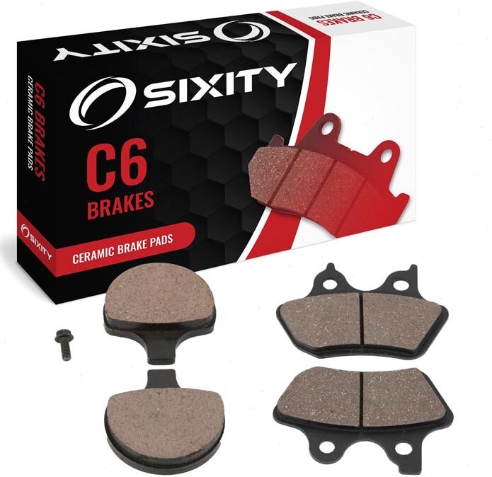 Sixity Front + Rear Ceramic Brake Pads 2006 Harley Davidson FLSTSCI Softail Springer