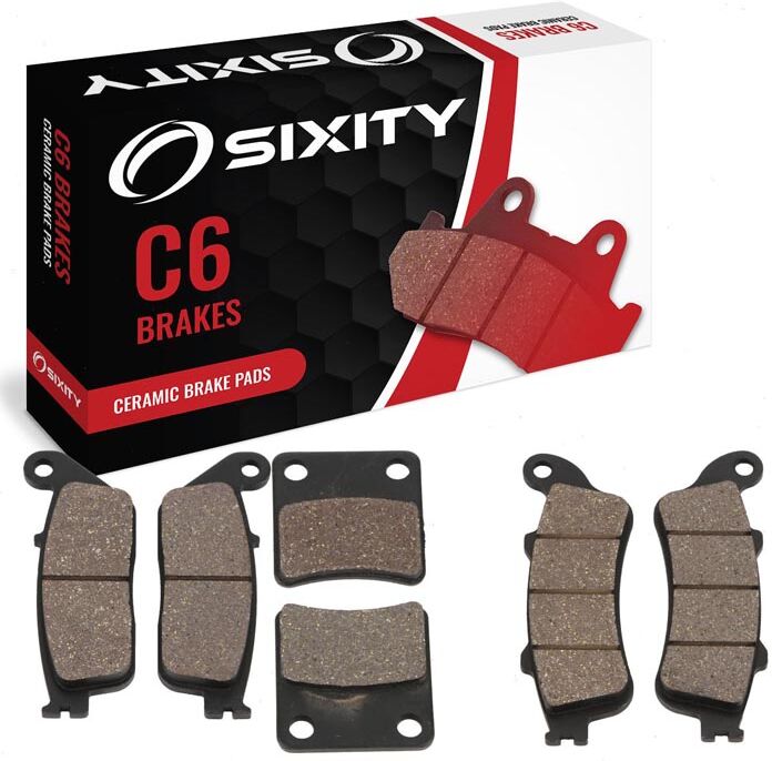 Sixity Front + Rear Ceramic Brake Pads 2002-2006 Honda FSC600 Silver Wing