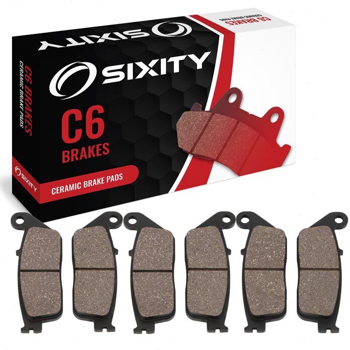 Sixity Front + Rear Ceramic Brake Pads 1990-1993 Honda VFR750F Interceptor