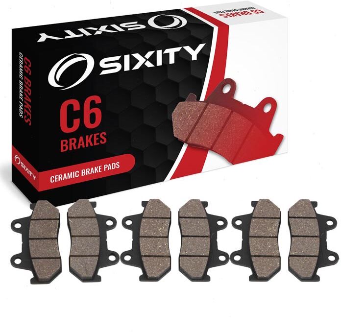 Sixity Front + Rear Ceramic Brake Pads 1982-1983 Honda GL1100A Gold Wing Aspencade