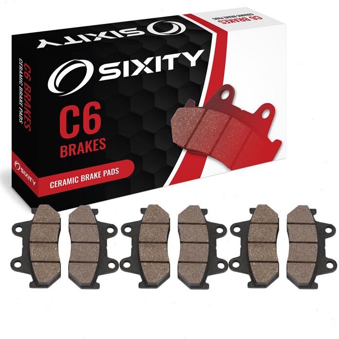 Sixity Front + Rear Ceramic Brake Pads 1985 Honda GL1200L Gold Wing Limited