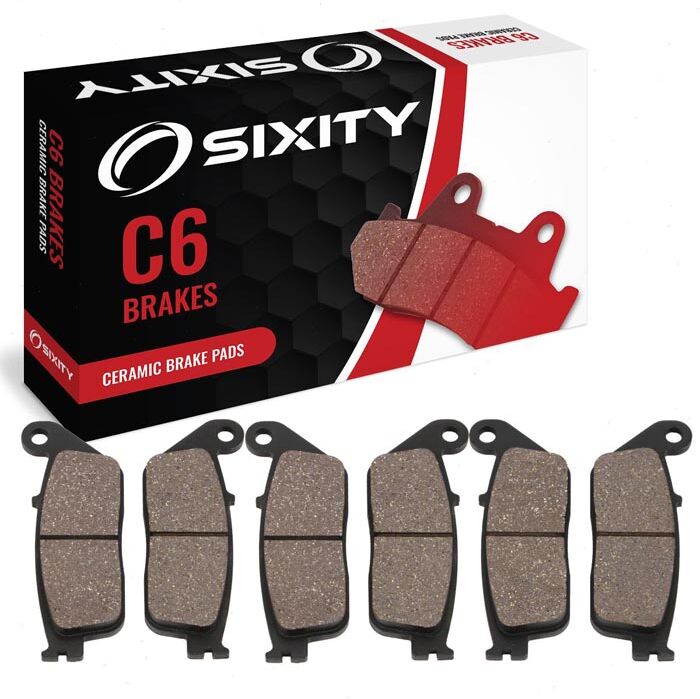 Sixity Front + Rear Ceramic Brake Pads 2000-2003 Honda GL1500C/CD Valkyrie