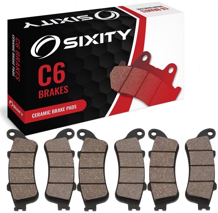 Sixity Front + Rear Ceramic Brake Pads 2010 Honda GL1800A Gold Wing ABS