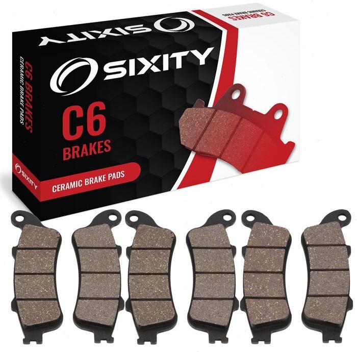 Sixity Front + Rear Ceramic Brake Pads 2001-2005 Honda GL1800A Gold Wing ABS