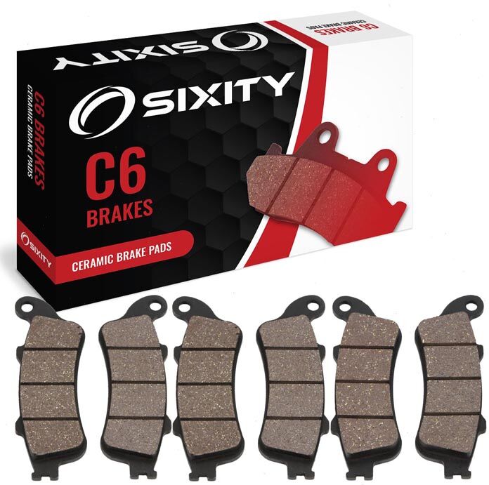 Sixity Front + Rear Ceramic Brake Pads 2006-2010 Honda GL1800HPN Gold Wing