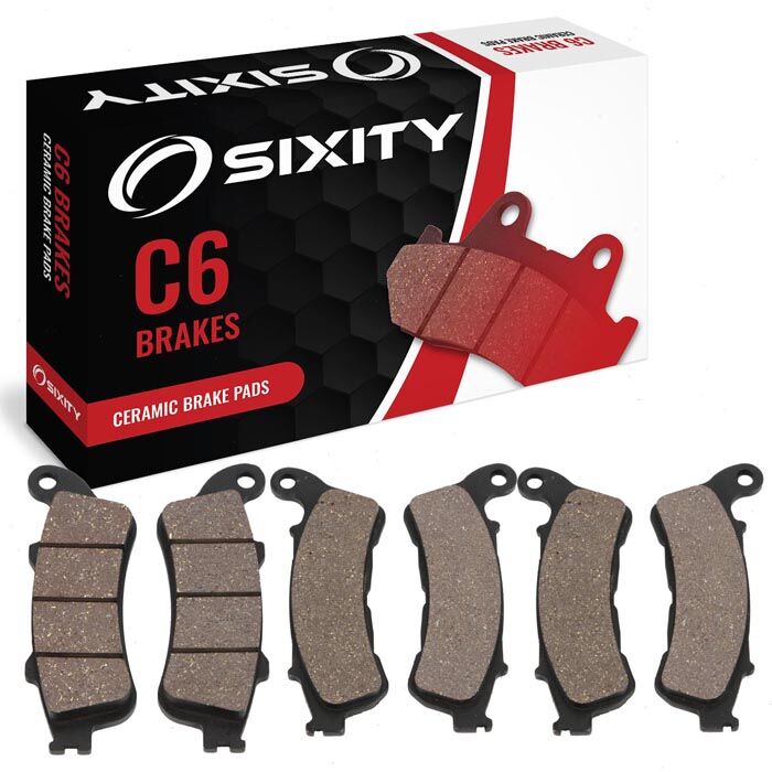 Sixity Front + Rear Ceramic Brake Pads 2014-2015 Honda GL1800B Gold Wing F6B Deluxe