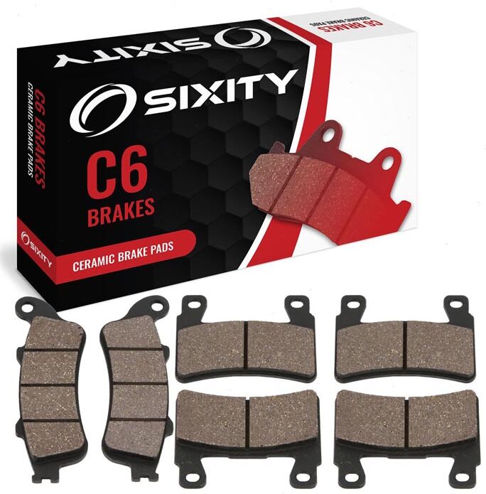 Sixity Front + Rear Ceramic Brake Pads 2004-2005 Honda NRX1800 Rune DA DB