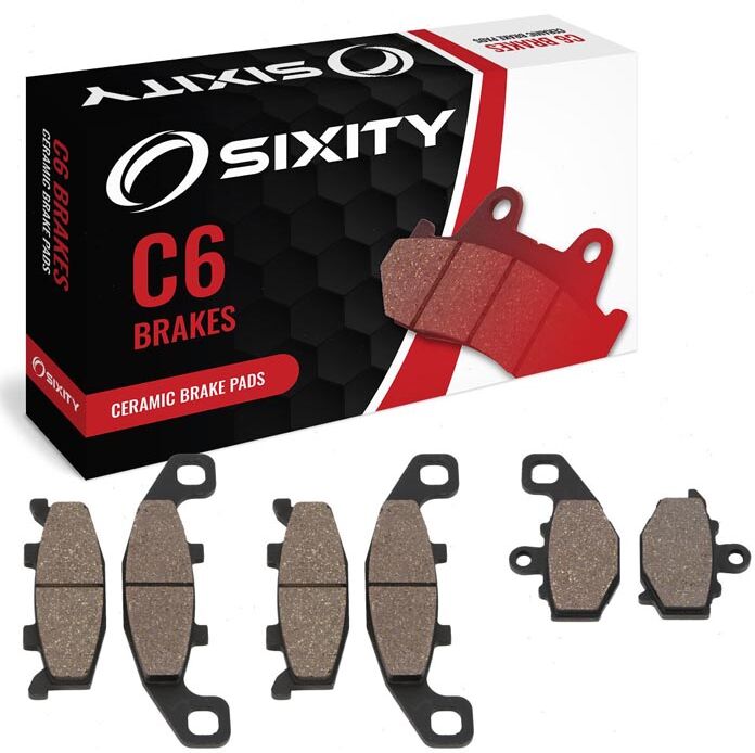 Sixity Front + Rear Ceramic Brake Pads 1993 Kawasaki ZR550 Zephyr B4