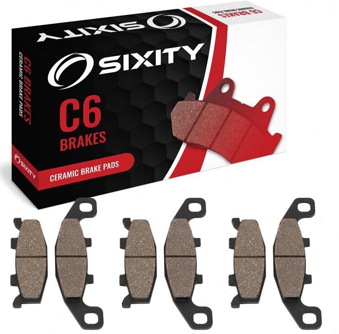 Sixity Front + Rear Ceramic Brake Pads 1988-1996 Kawasaki ZX600 Ninja 600R