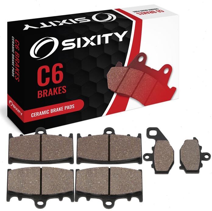 Sixity Front + Rear Ceramic Brake Pads 2003-2005 Kawasaki ZZR 600 E4 E5