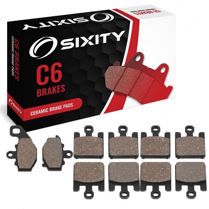 Sixity Front + Rear Ceramic Brake Pads 2003-2004 Kawasaki ZX600 Ninja ZX6-RR