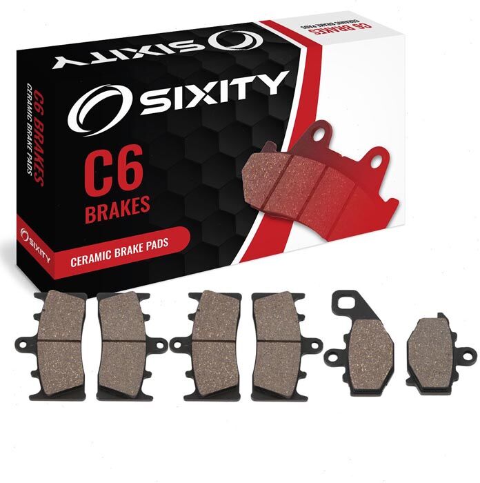 Sixity Front + Rear Ceramic Brake Pads 2005 Kawasaki ZZR 600 ZX J4