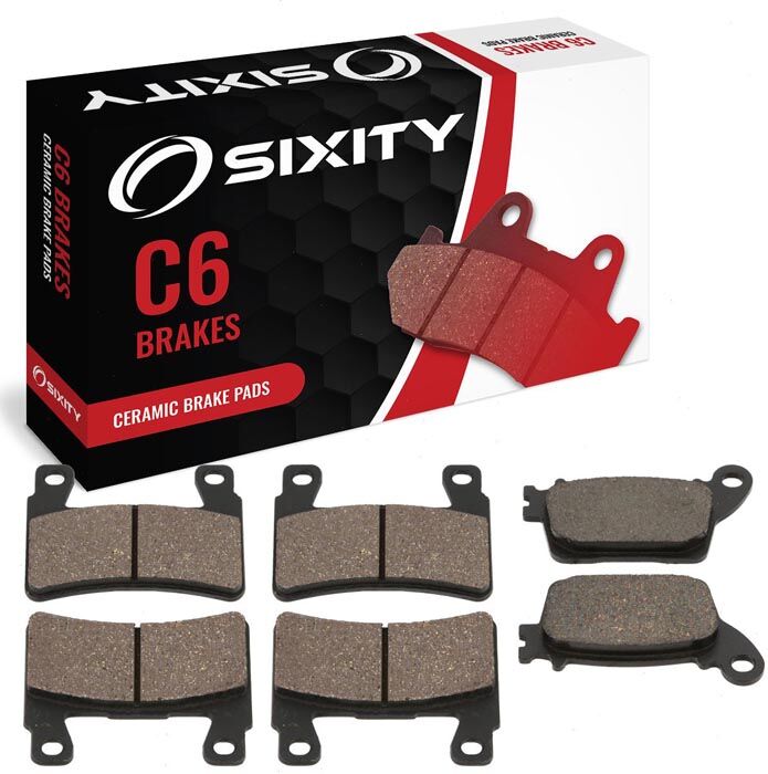 Sixity Front + Rear Ceramic Brake Pads 2013-2015 Kawasaki ZX636 Ninja ZX-6R ABS