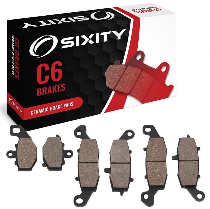 Sixity Front + Rear Ceramic Brake Pads 2011 Kawasaki EX650 Ninja 650R CBF