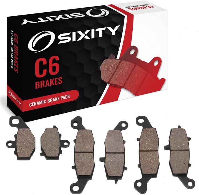 Sixity Front + Rear Ceramic Brake Pads 2004 Kawasaki Z750 ZR 750 J1