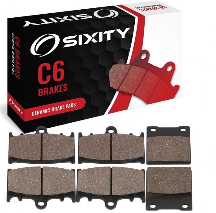 Sixity Front + Rear Ceramic Brake Pads 1991-1995 Kawasaki ZX750 Ninja ZX-7